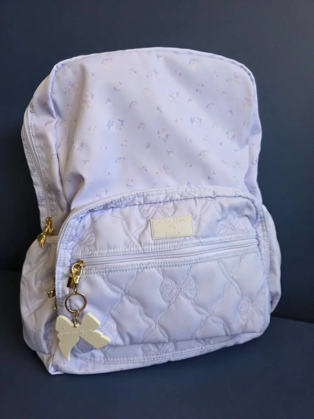 LoveShackFancy Target Yoobi Blue backpack lunch bag Everblooming Rosette 3 lot